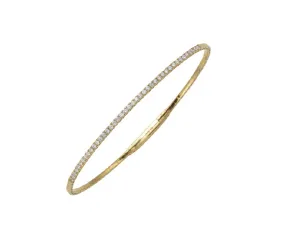 14k Diamond Flex Tennis Bangle