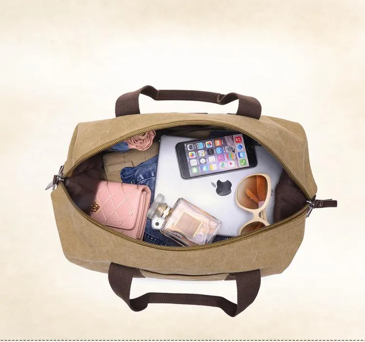 5 Colors Large Capacity Canvas Casual Travel Big Tote Bags for Men
