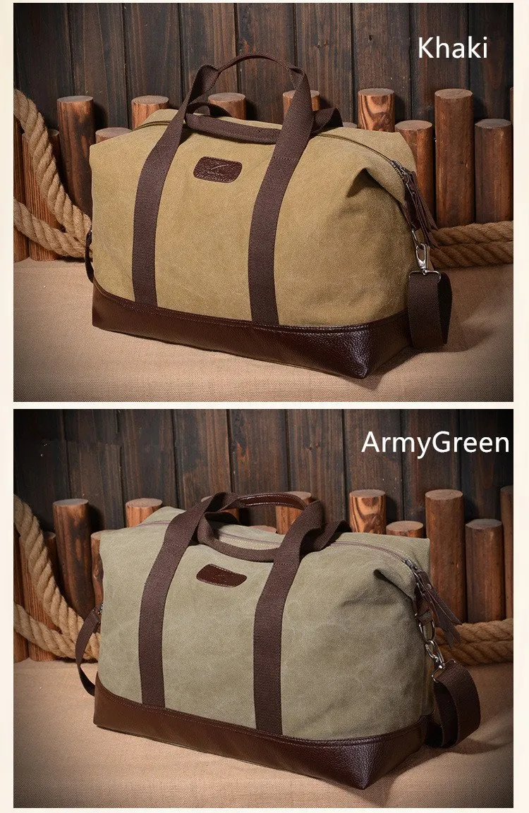 5 Colors Large Capacity Canvas Casual Travel Big Tote Bags for Men