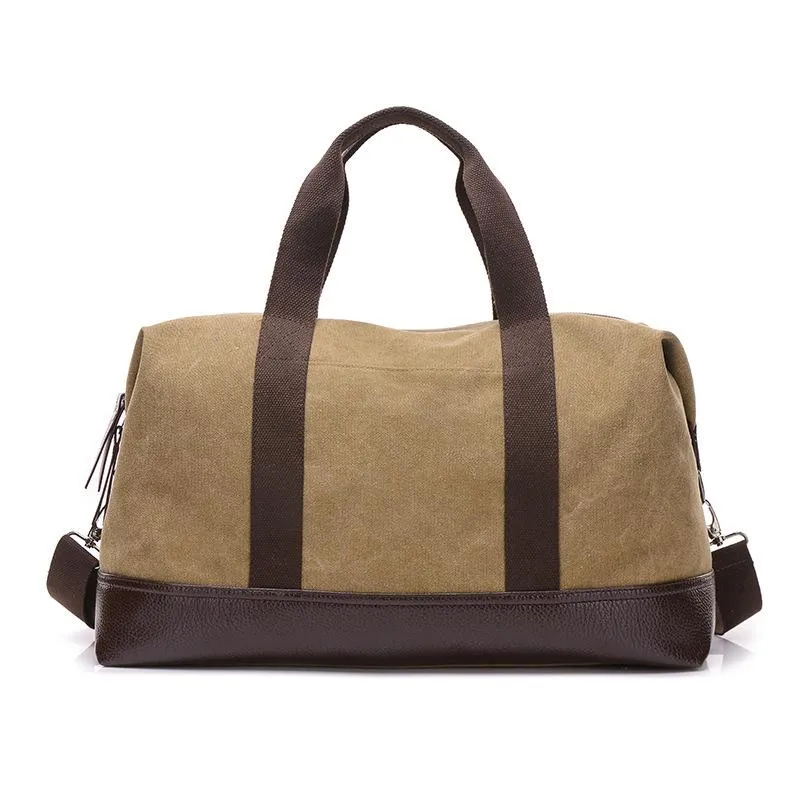 5 Colors Large Capacity Canvas Casual Travel Big Tote Bags for Men
