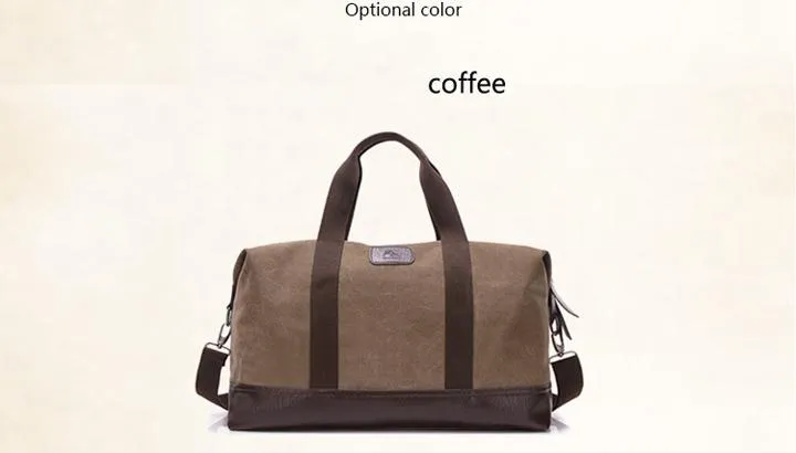 5 Colors Large Capacity Canvas Casual Travel Big Tote Bags for Men