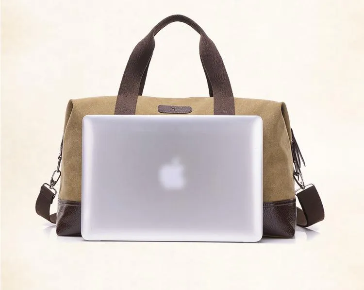 5 Colors Large Capacity Canvas Casual Travel Big Tote Bags for Men