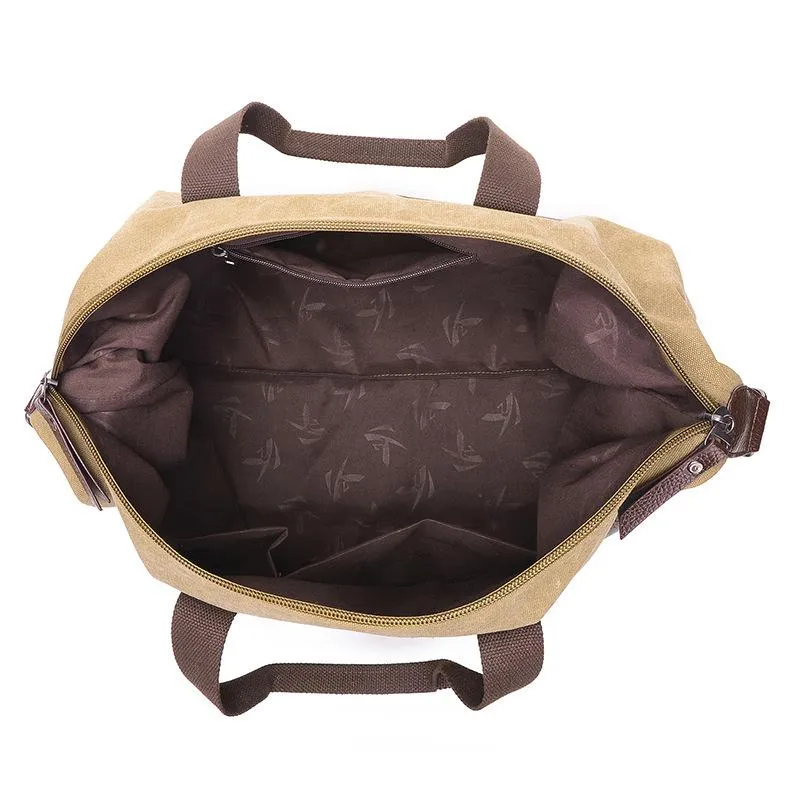 5 Colors Large Capacity Canvas Casual Travel Big Tote Bags for Men