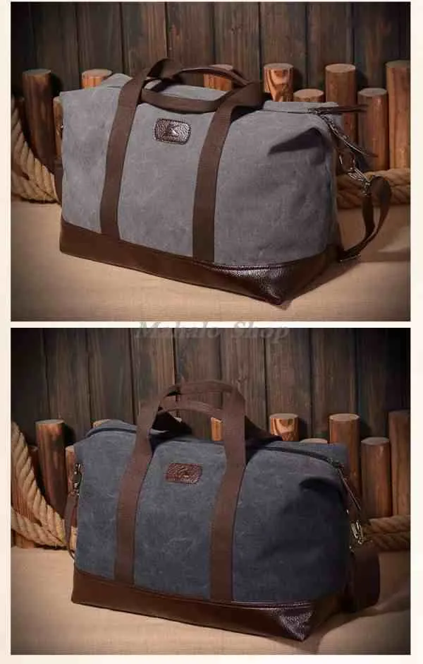 5 Colors Large Capacity Canvas Casual Travel Big Tote Bags for Men