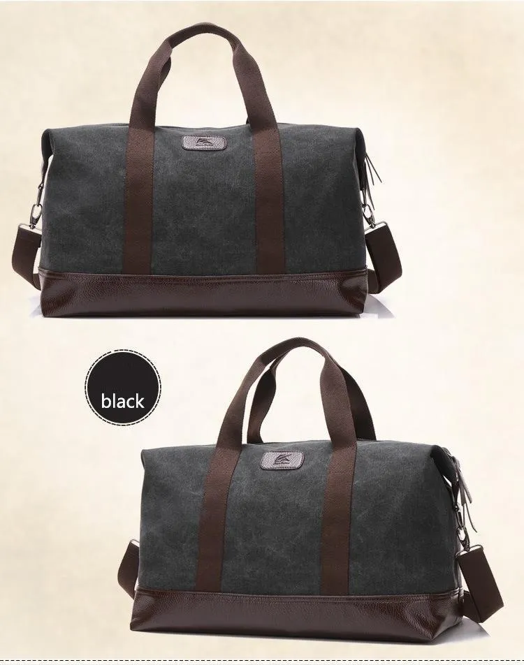5 Colors Large Capacity Canvas Casual Travel Big Tote Bags for Men
