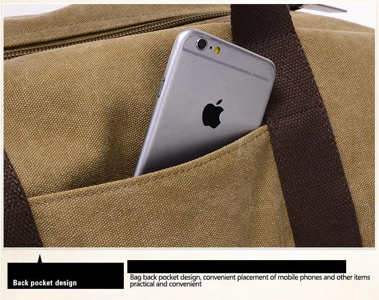 5 Colors Large Capacity Canvas Casual Travel Big Tote Bags for Men