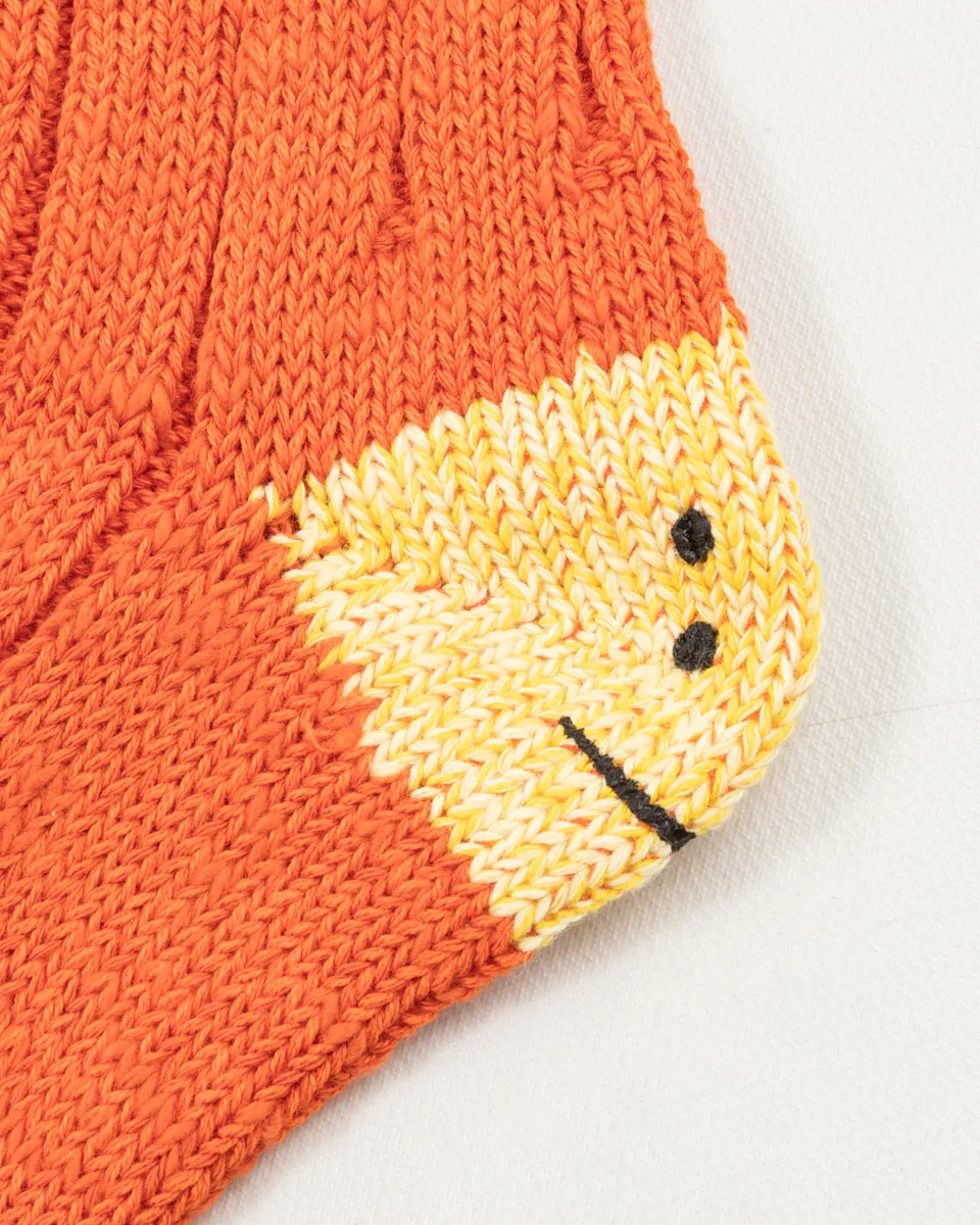 56 Yarns MA-1 RAINBOWY HAPPY HEEL Socks - Orange