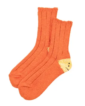 56 Yarns MA-1 RAINBOWY HAPPY HEEL Socks - Orange