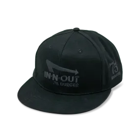 75th Anniversary Flat Bill Black Hat