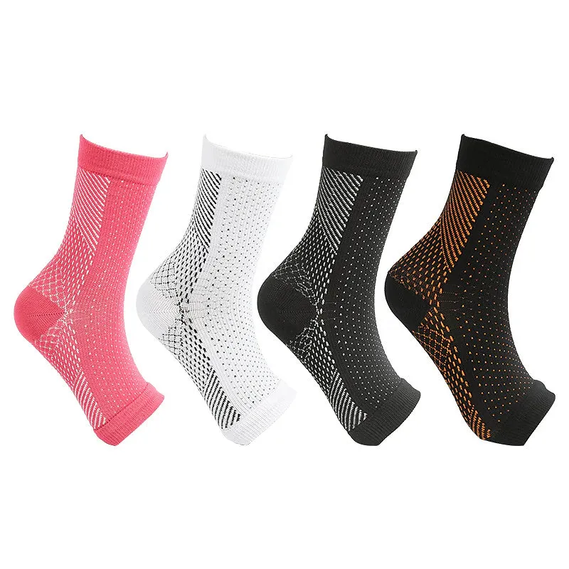 Active Geometric Compression Tube Socks for Men and Women - Breathable Athletic Wear