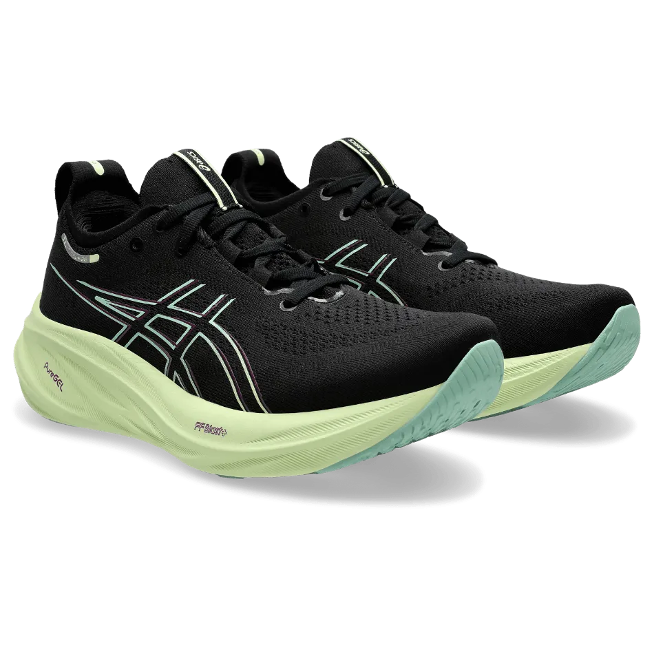 ASICS Gel-Nimbus 26 Women's Running Shoes AW24 Black/Cool Matcha