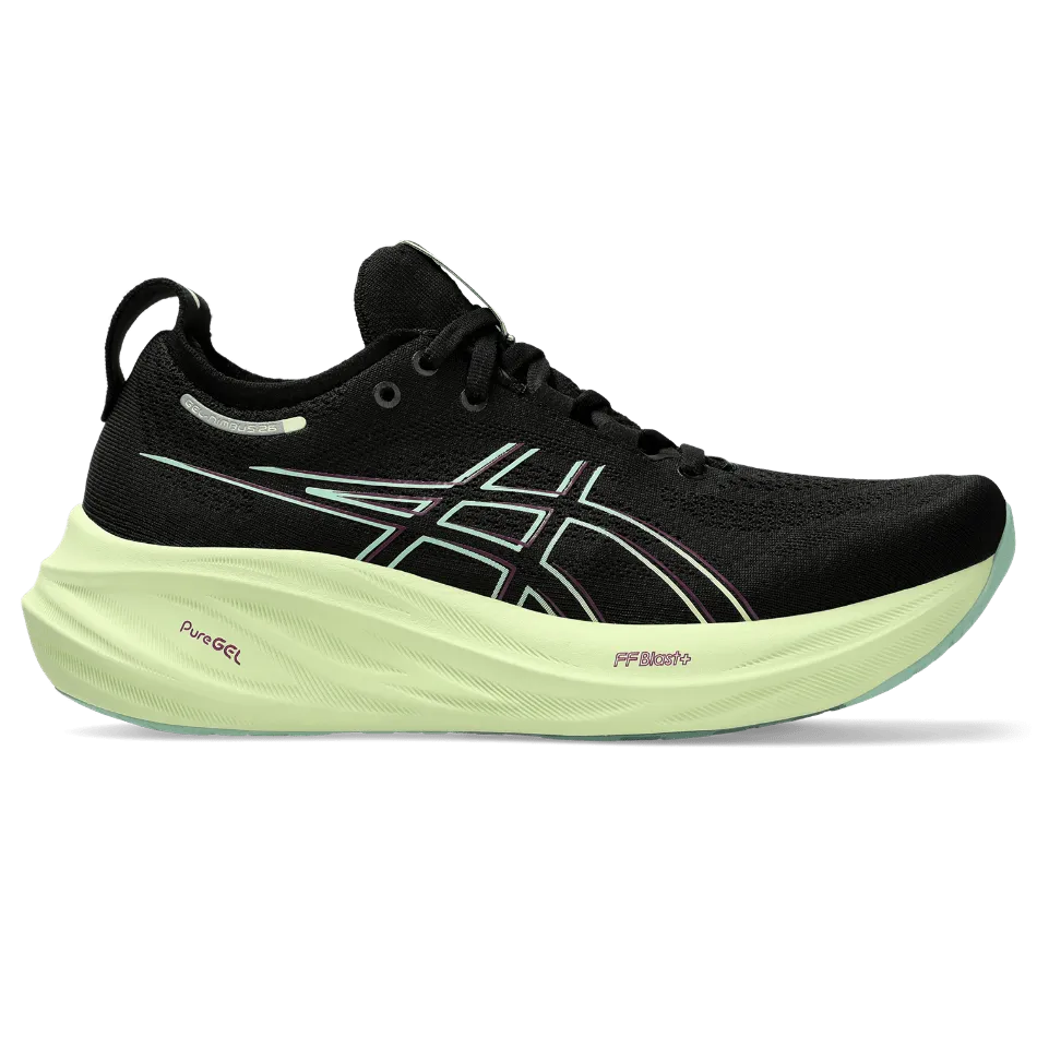 ASICS Gel-Nimbus 26 Women's Running Shoes AW24 Black/Cool Matcha