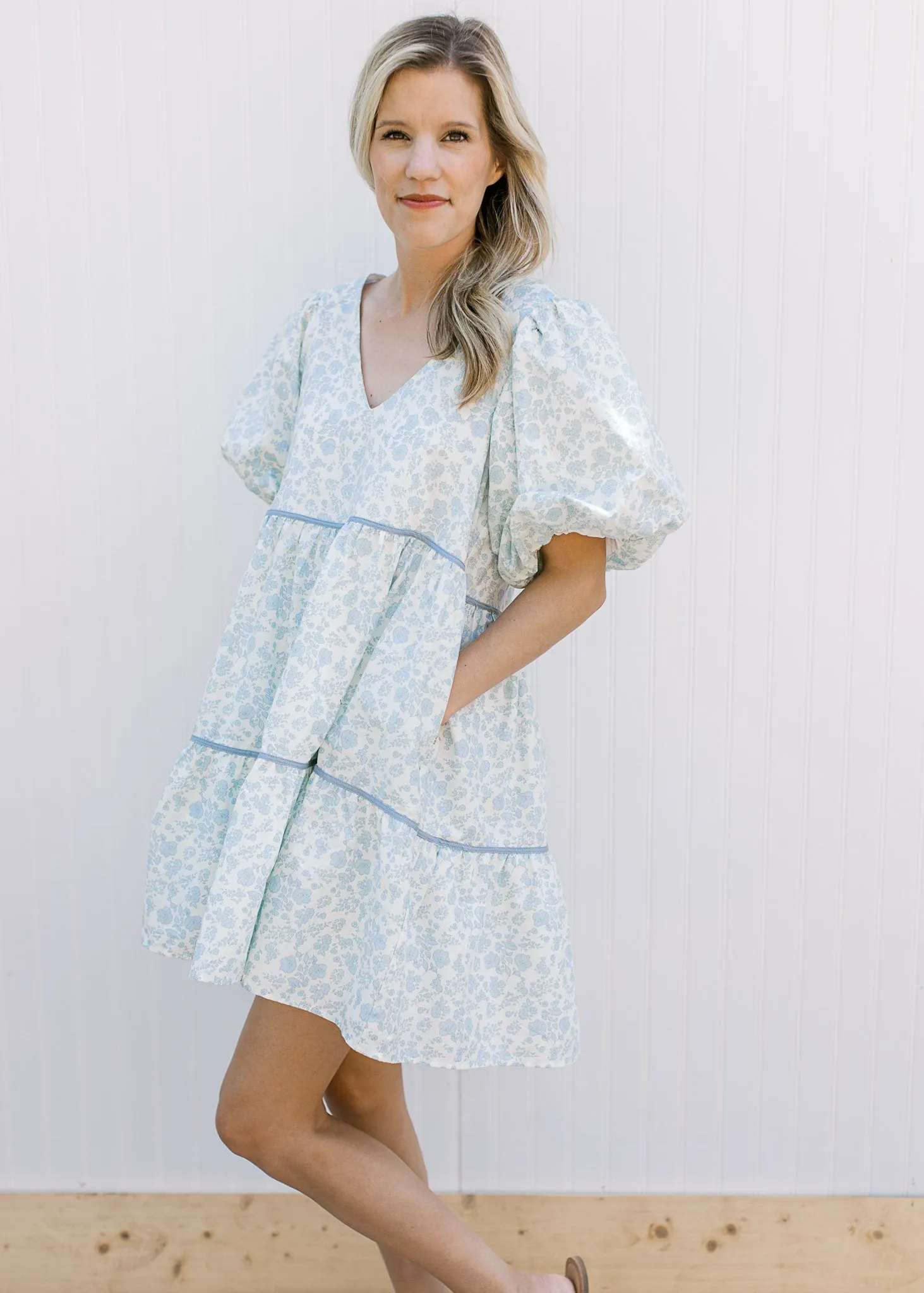 Baby Blues Floral Dress