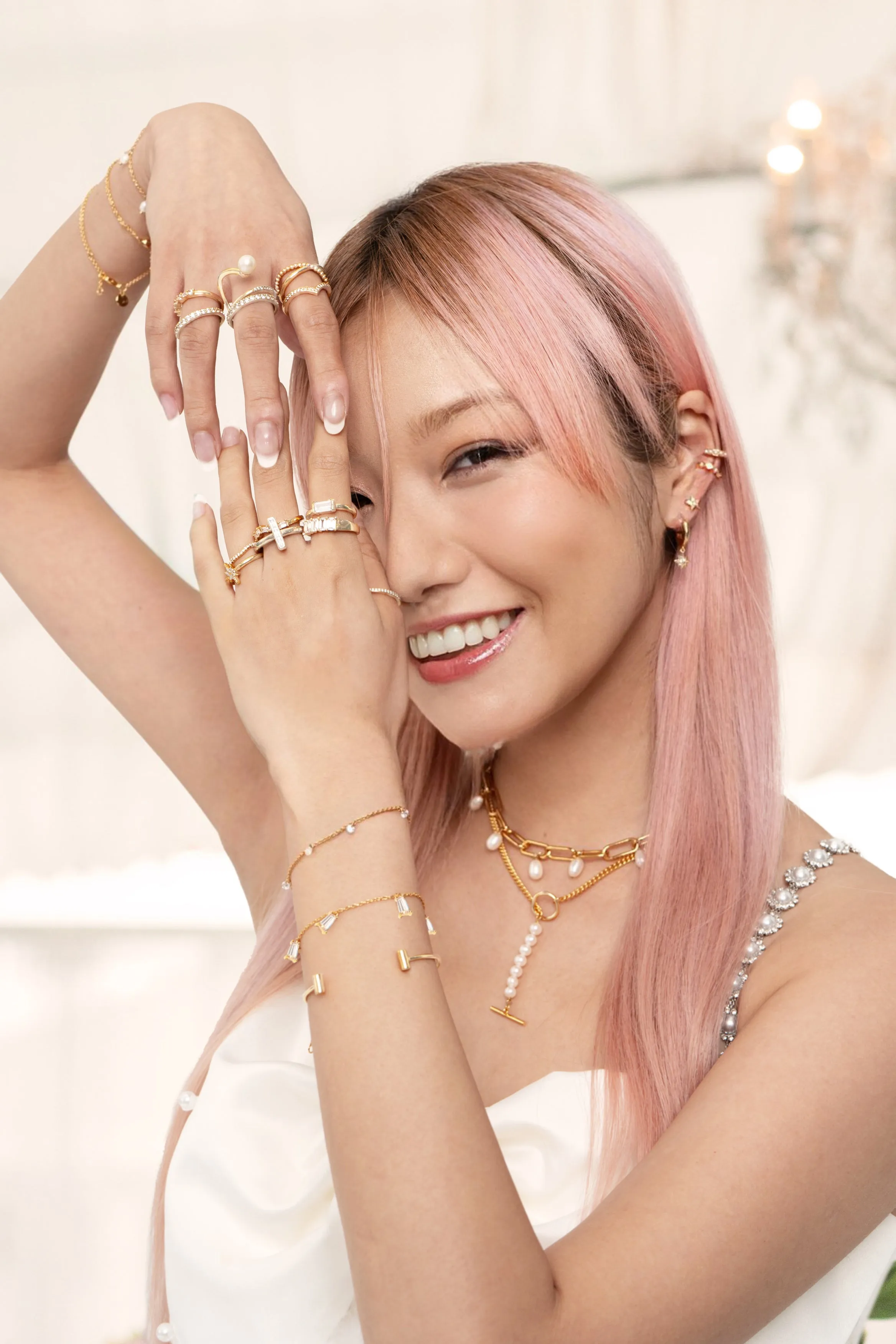 Baguette Crystal Piramid Ring