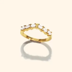 Baguette Crystal Piramid Ring