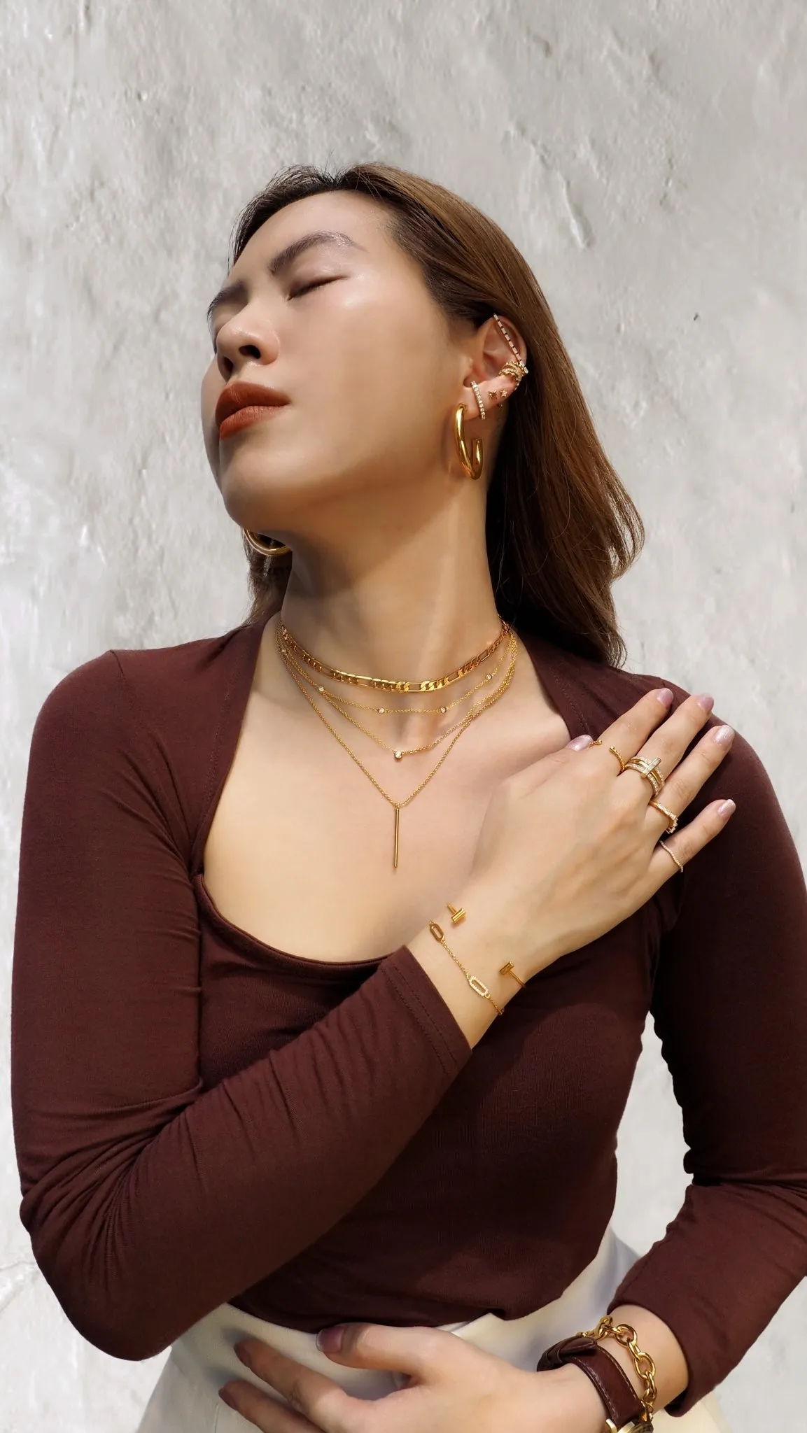 Baguette Crystal Piramid Ring