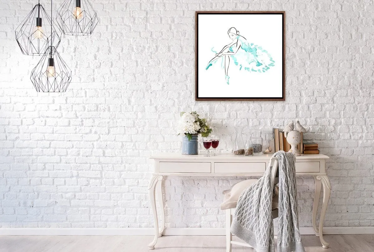 Ballerina Green | Canvas Wall Art Print