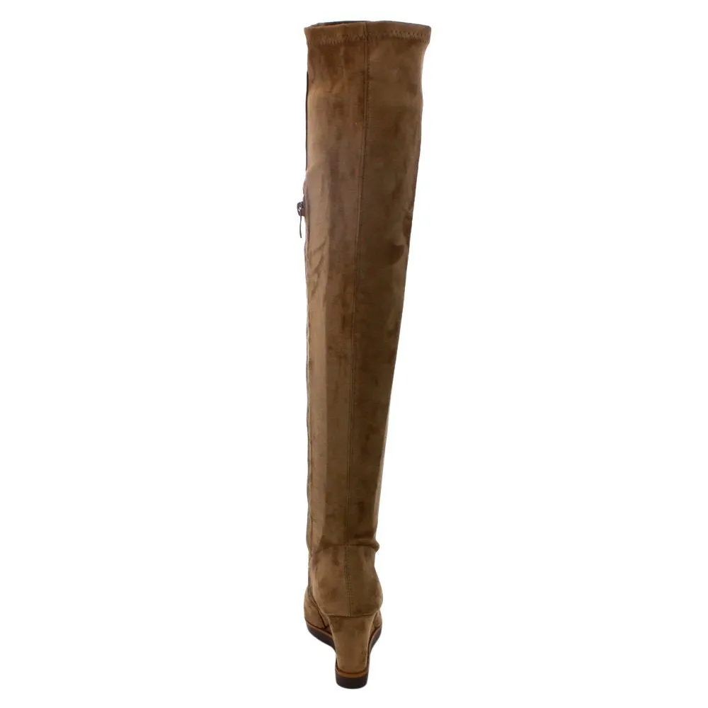 Betani Diana-1 Women's Stretchy Over The Knee Platform Wedge Boots