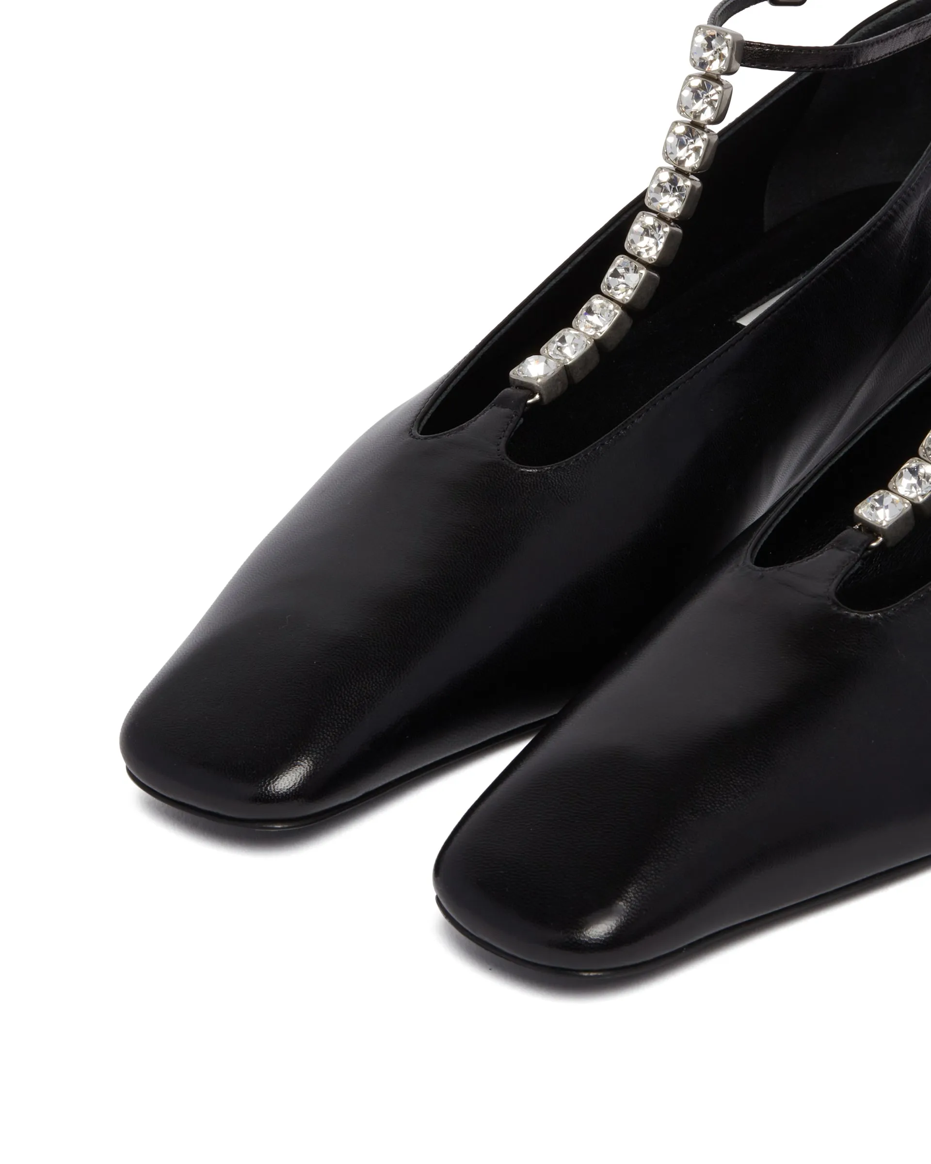 Black Ballerinas With Crystals