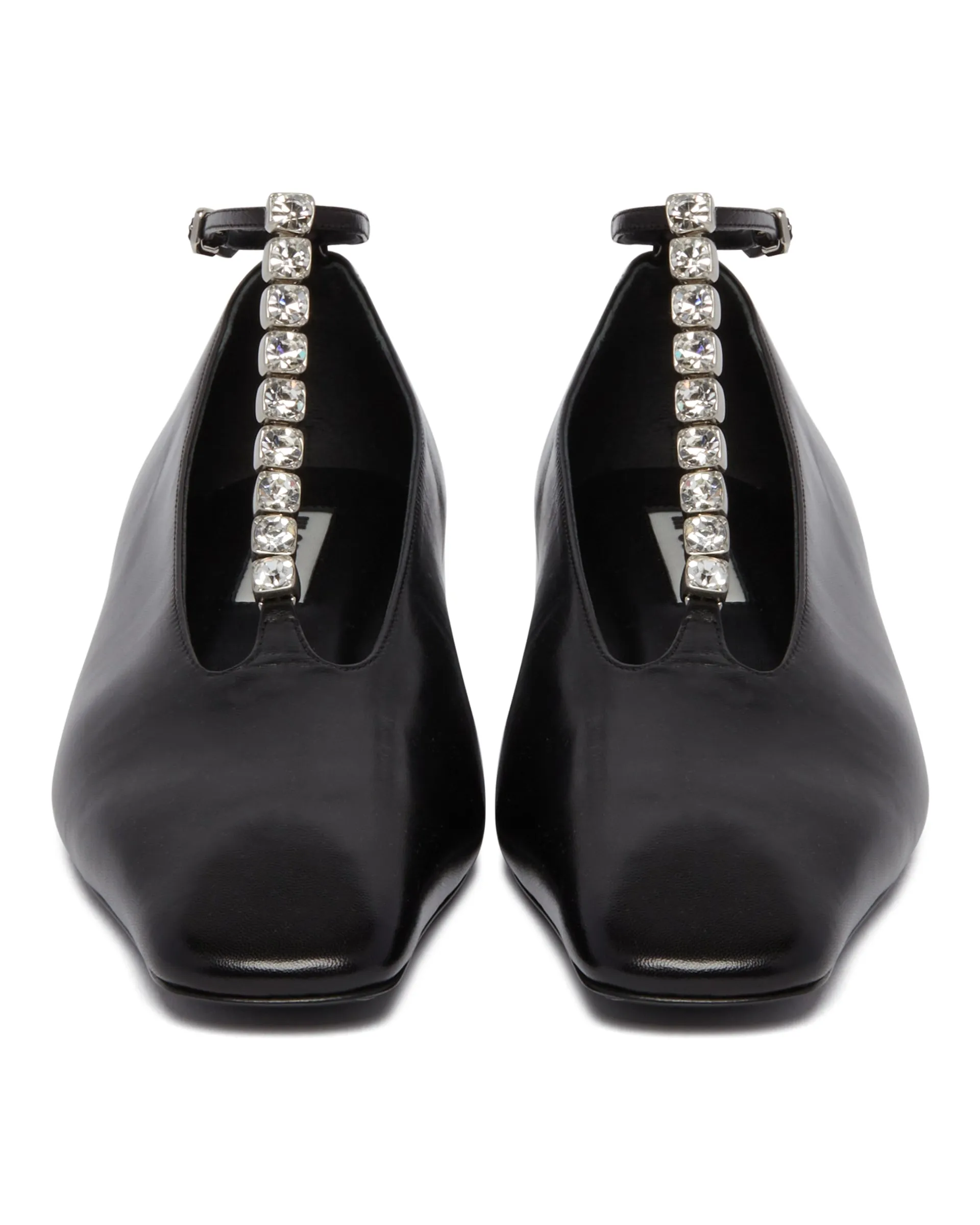 Black Ballerinas With Crystals
