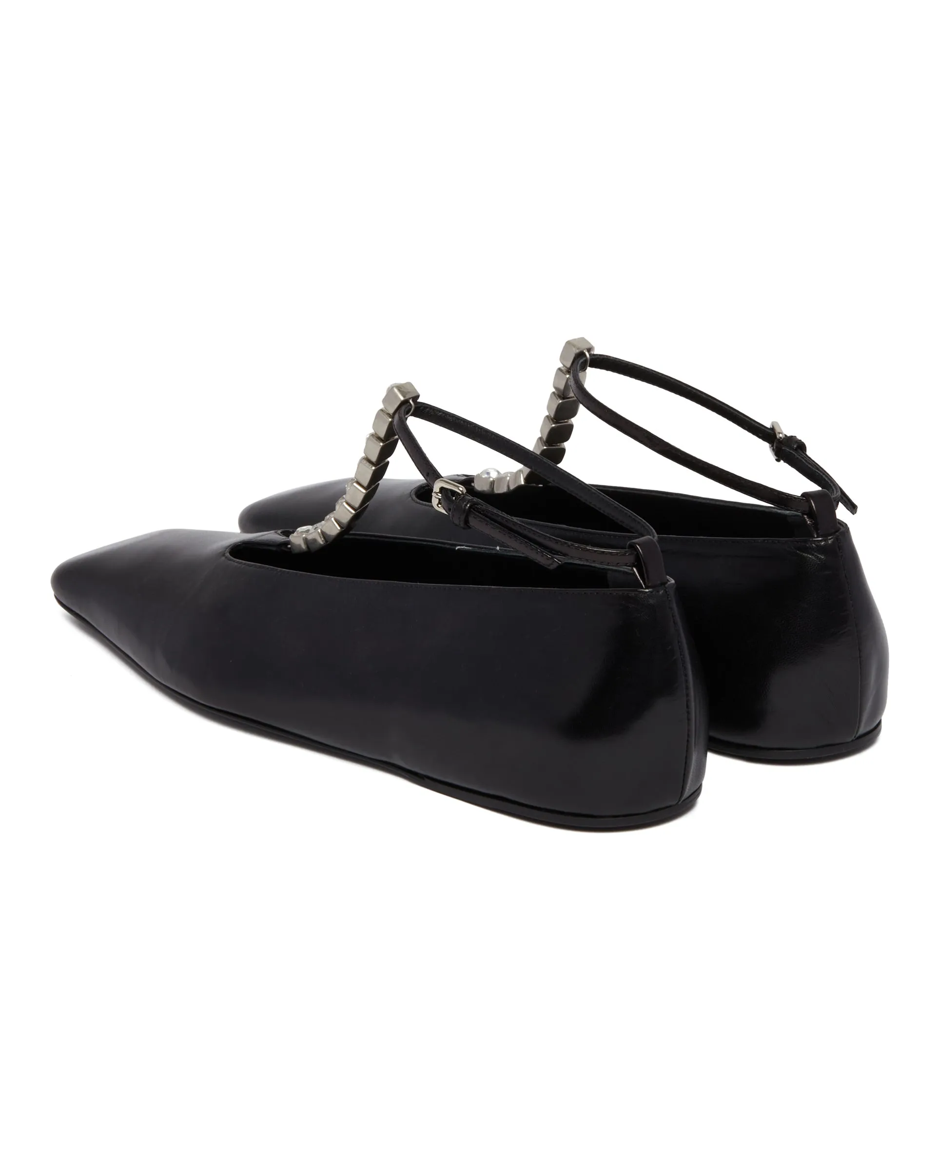 Black Ballerinas With Crystals
