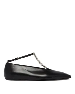 Black Ballerinas With Crystals
