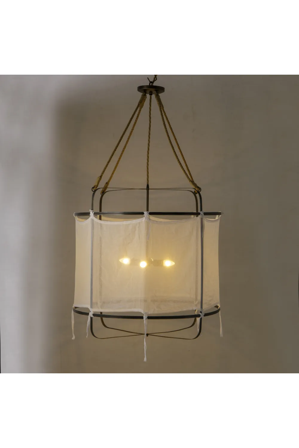 Black Iron Barrel Pendant Light - L | Andrew Martin Laundry