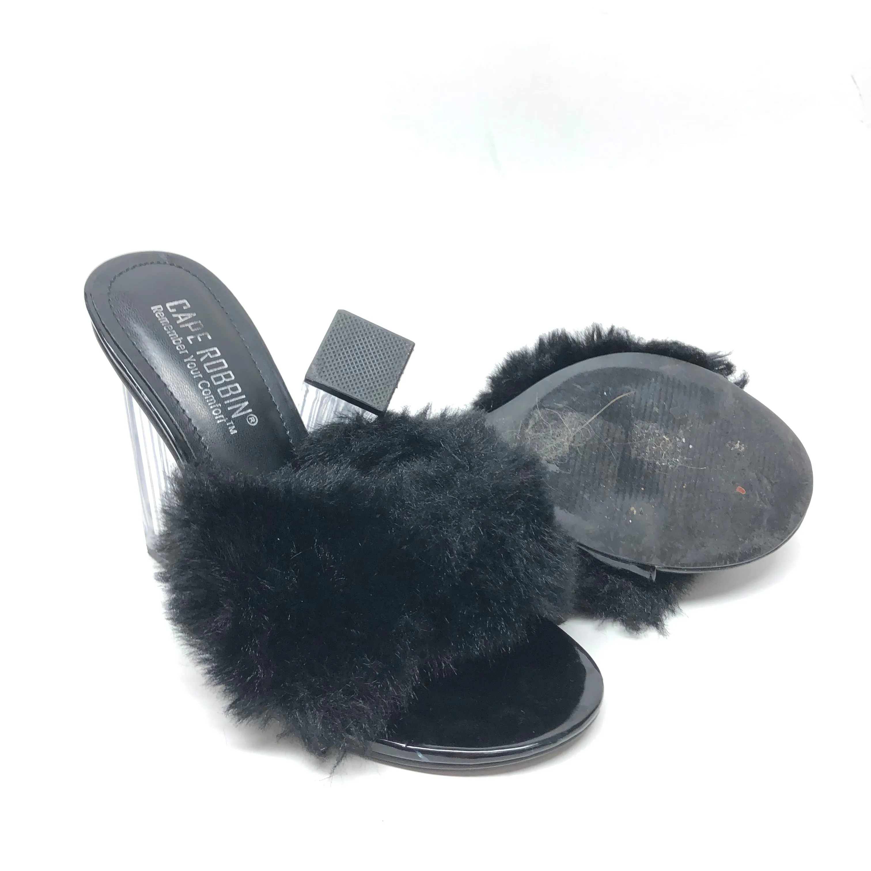 Black Sandals Heels Block Clothes Mentor, Size 6.5