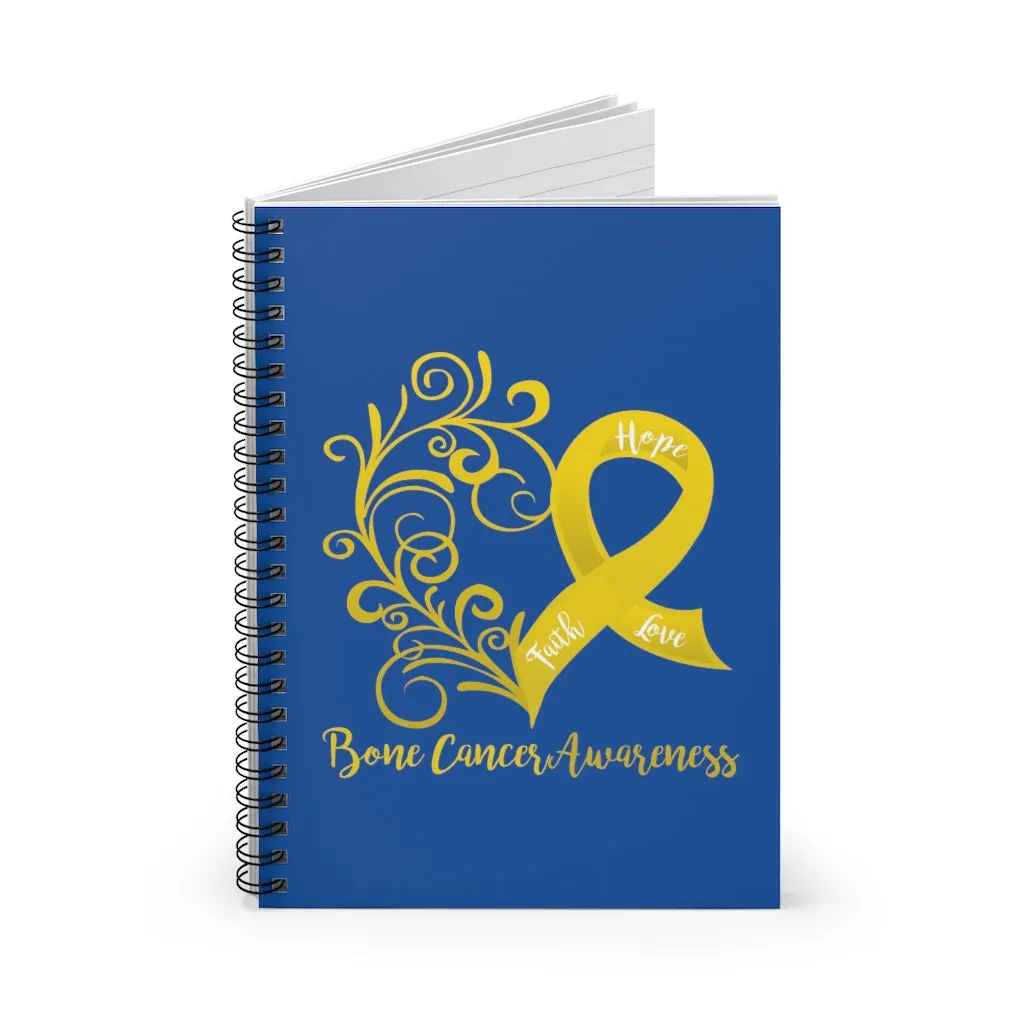 Bone Cancer Awareness Royal Blue Spiral Journal - Ruled Line