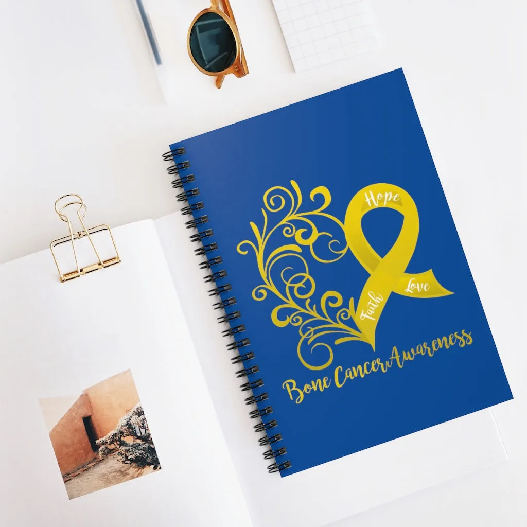 Bone Cancer Awareness Royal Blue Spiral Journal - Ruled Line