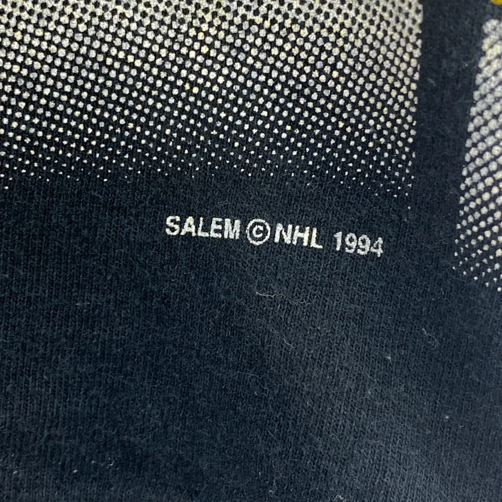 Boston Bruins NHL Salem 1994 Vintage Black T-shirt Size S Single Stitch