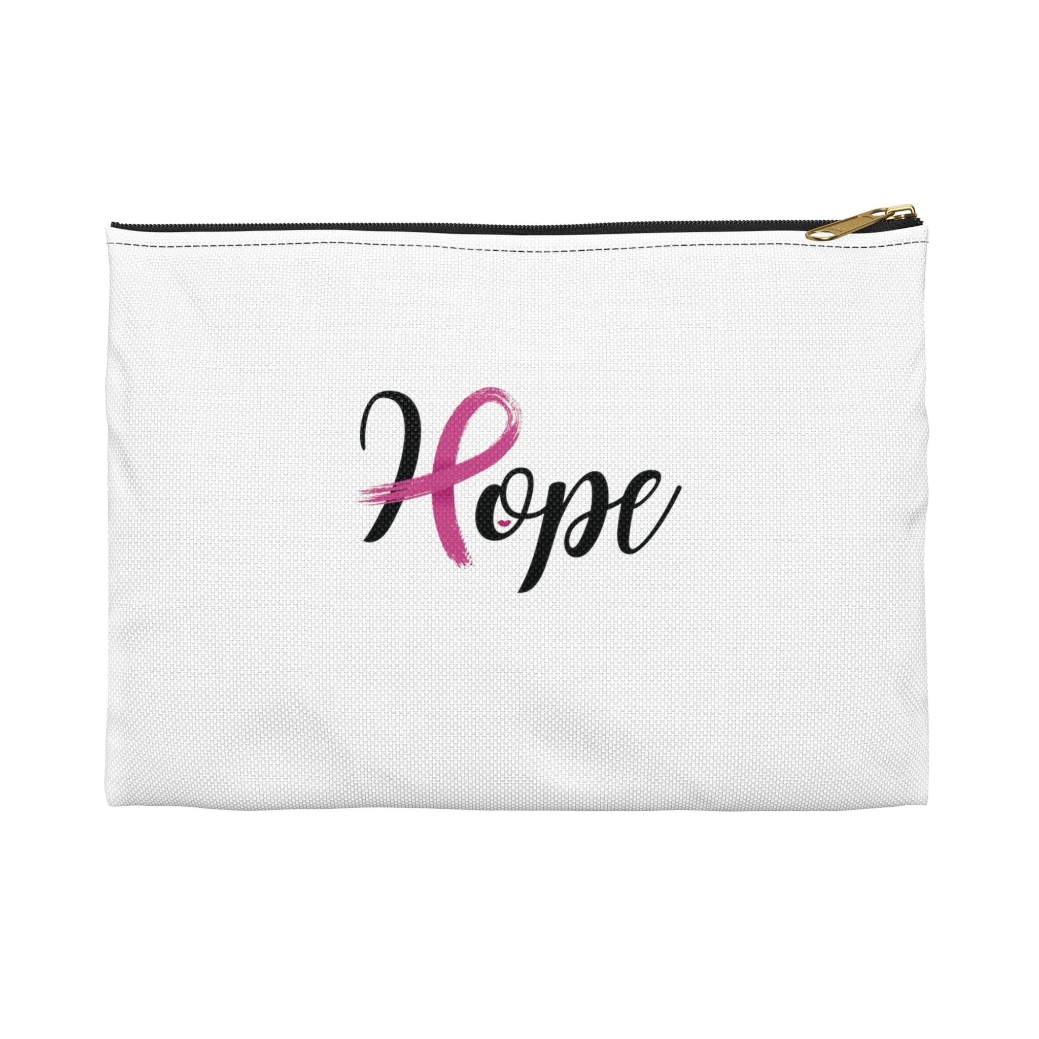 Breast Cancer ~ Hope Cosmetic Bag only at Bling & Bloom's Boutique | Pink Ribbon Accessory Pouch | Tote Bag Add-on