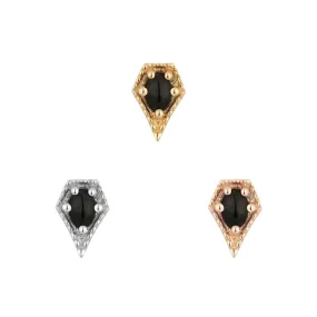 BUDDHA JEWELRY CADENCE - BLACK SPINEL - THREADLESS END