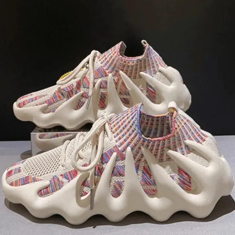 Casual Sportswear Patchwork Frenulum Round Comfortable Out Door Sport Shoes GJ0055