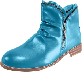 Cathalem Womens Ankle Boots Classic Flat Low Heel Pointed Toe Buckle Slip On Zip Fashion Comfortable Booties Fall Boots 2024