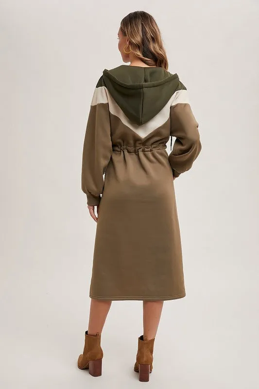 Chevron Hoodie Dress