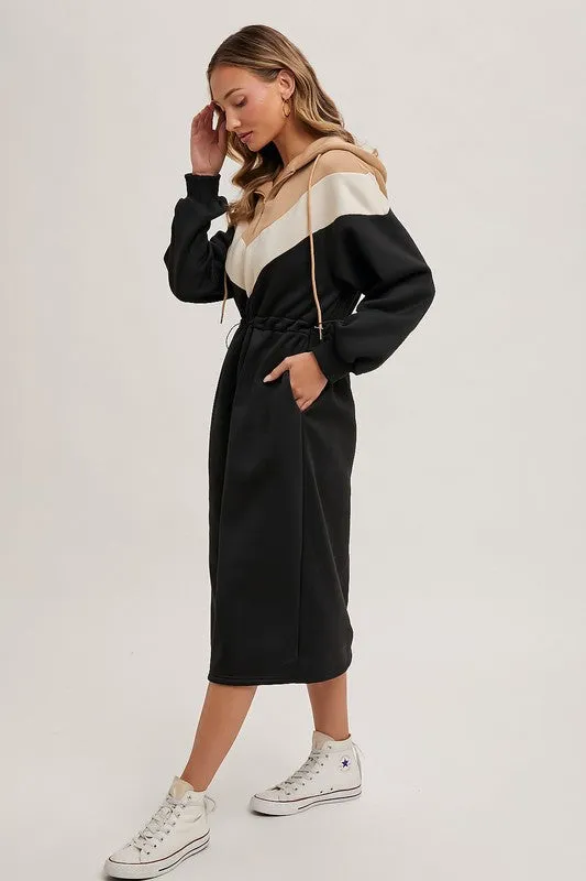 Chevron Hoodie Dress