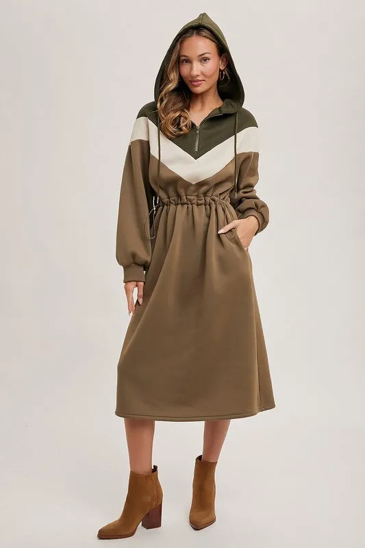 Chevron Hoodie Dress