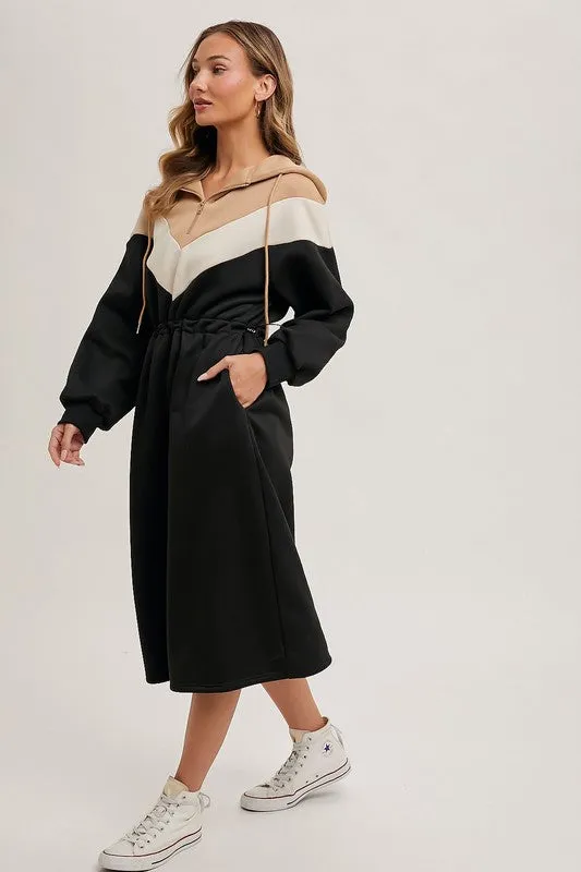 Chevron Hoodie Dress