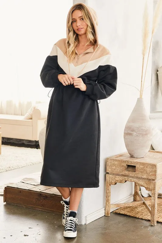 Chevron Hoodie Dress