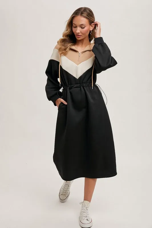 Chevron Hoodie Dress