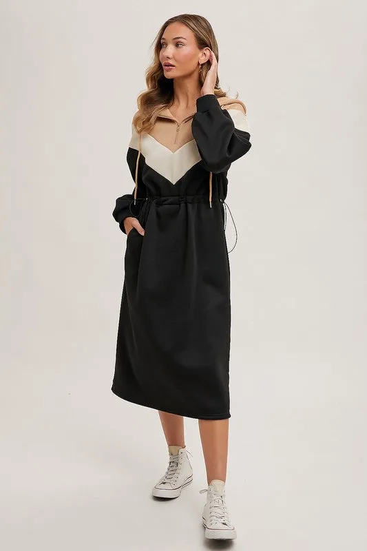 Chevron Hoodie Dress