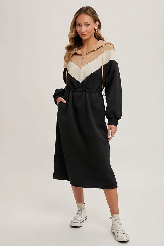 Chevron Hoodie Dress