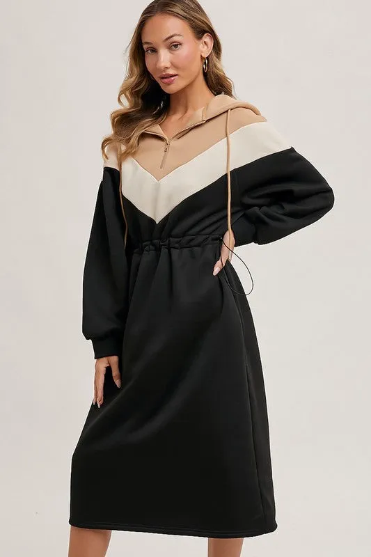 Chevron Hoodie Dress