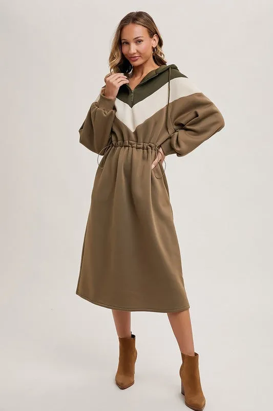 Chevron Hoodie Dress