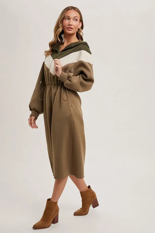 Chevron Hoodie Dress
