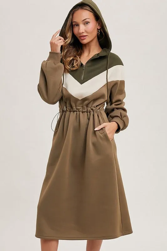 Chevron Hoodie Dress