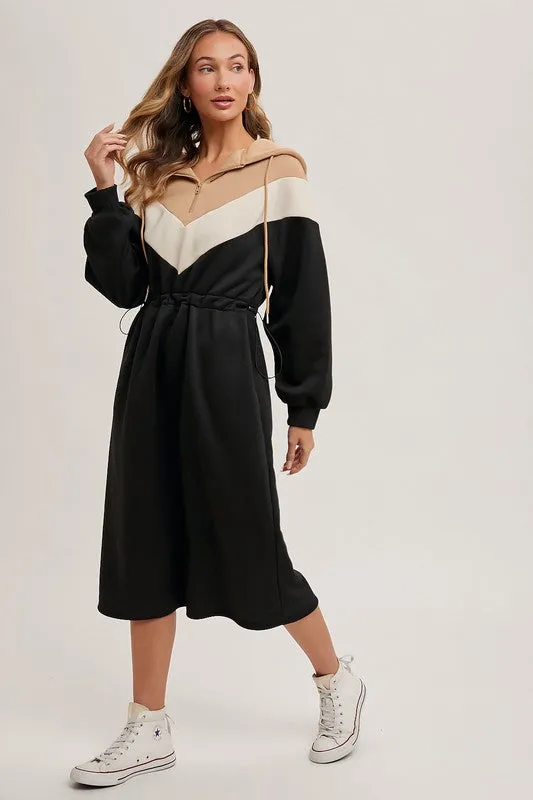 Chevron Hoodie Dress
