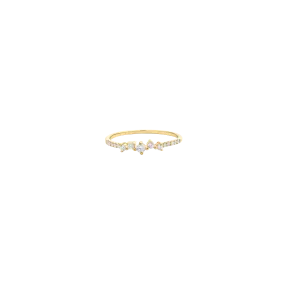 Cluster Diamond Ring - 14K Yellow Gold