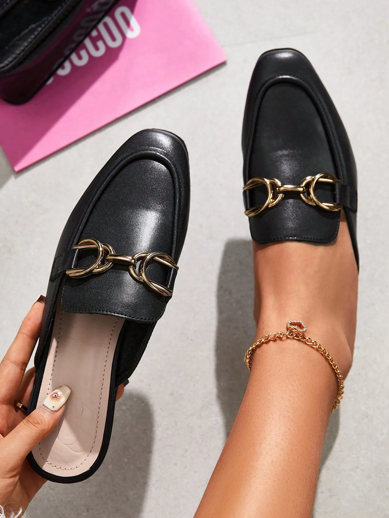 CUCCOO BIZCHIC Women's Shoes Point Toe Fashion Black Versatile Flat Shoes For Summer Vacation Shoes Summer Sale Elegant Flats